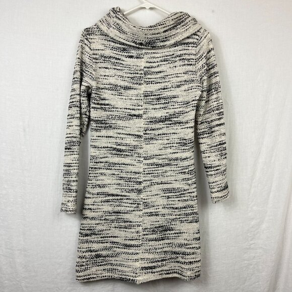 Loft Long Sleeve Cowl Neck Midi Dress Womens XS Textured Cozy Layering Tweed - Picture 5 of 12